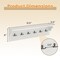 Wall Mounted Coat Rack with Shelf, 6 Hooks & Top Storage Engineered Wood